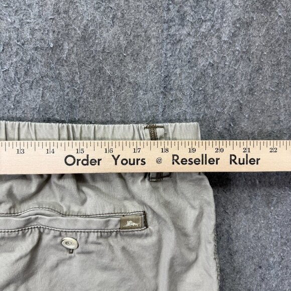 Tommy Cargo Shorts Men Men 2XL Beige Elastic Patio Drawstring Relax Twill 8" - Picture 11 of 15